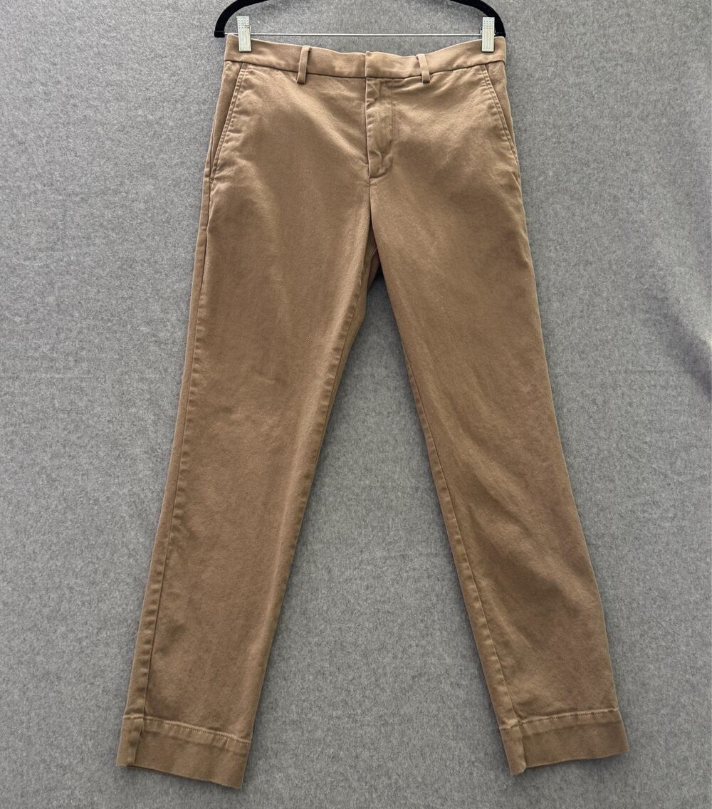 Banana Republic Men's Slim Fit Pants Sz 30x30 Khaki Brushed Cotton Stretch Work